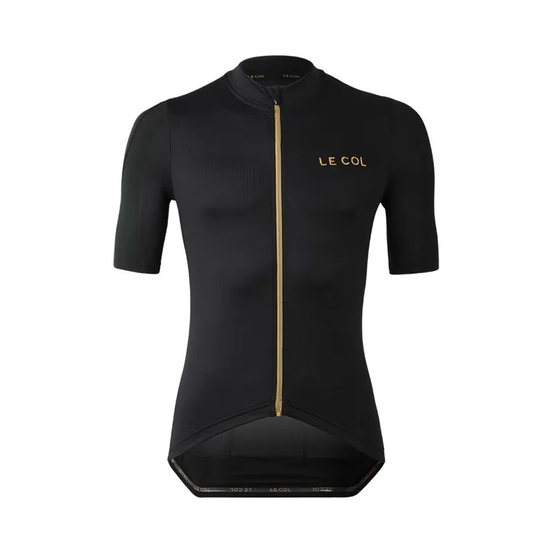 Le Col Hors Categorie Mens Short Sleeve Cycling Jersey : Black / Gold-1