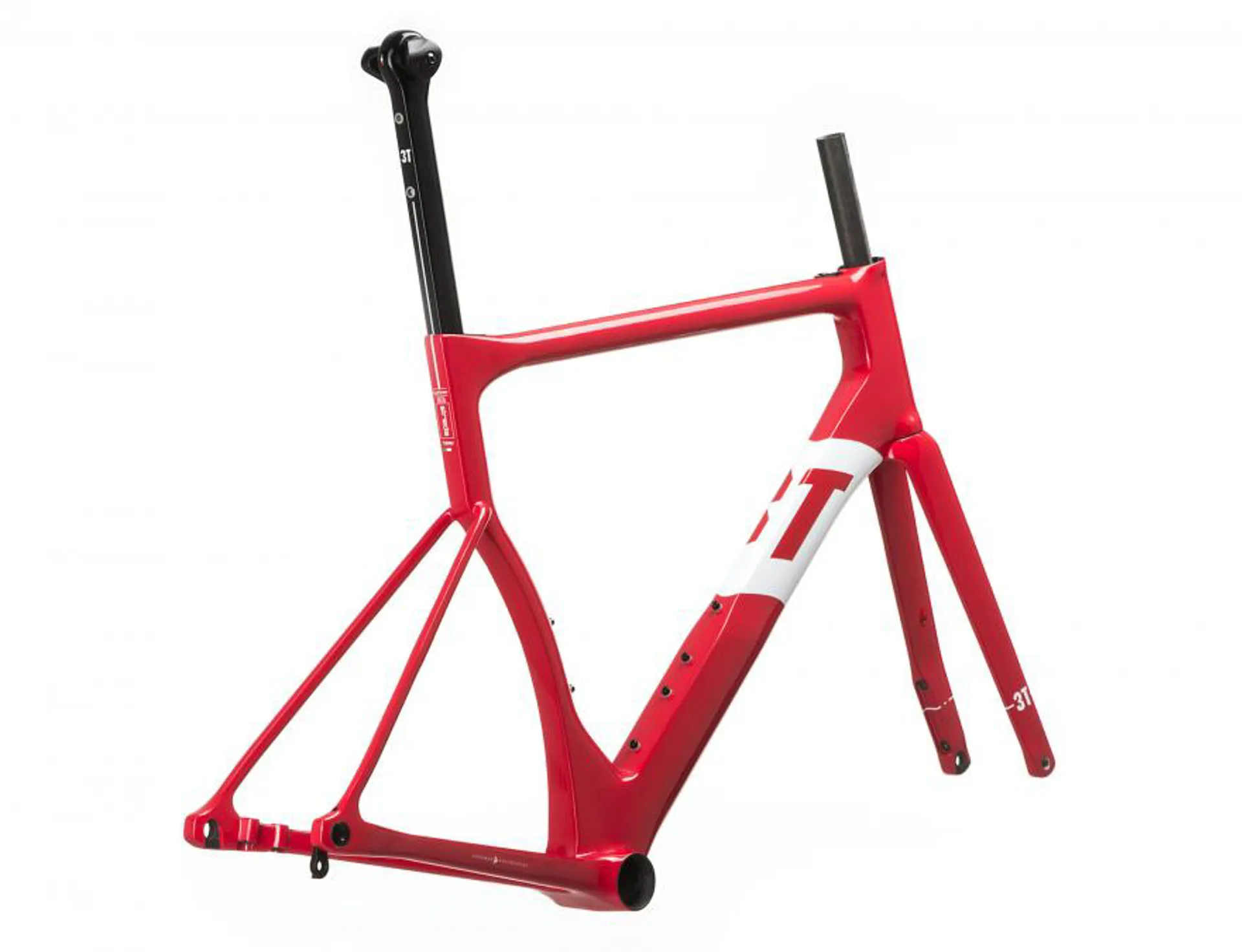 3T Strada Team Aero Carbon Disc-Brake Road Bike Force CX1 Red