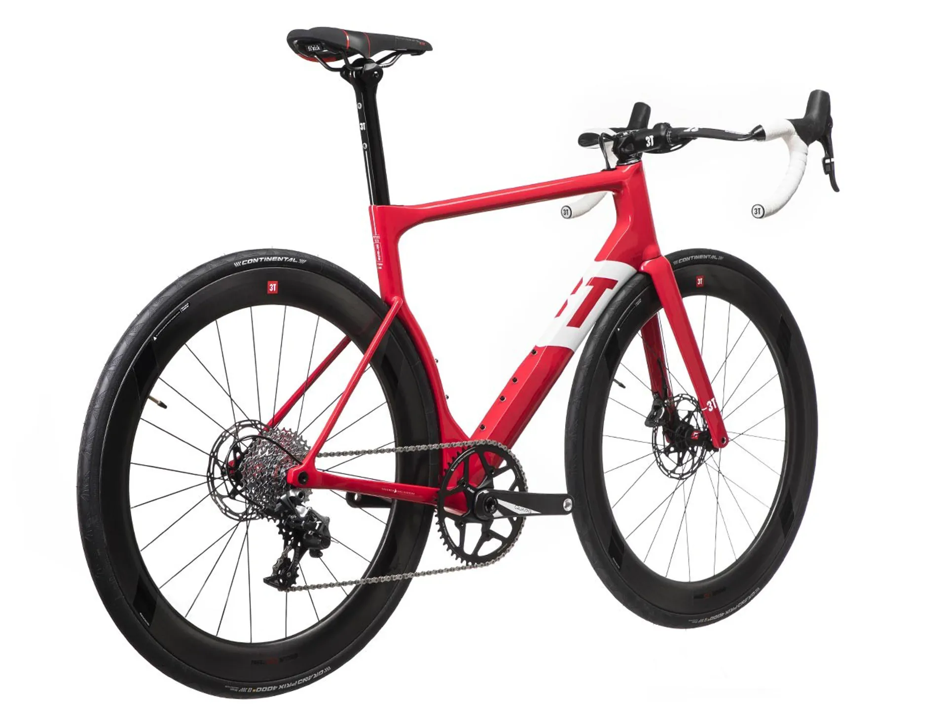 3T Strada Team Aero Carbon Disc-Brake Road Bike Force CX1 Red
