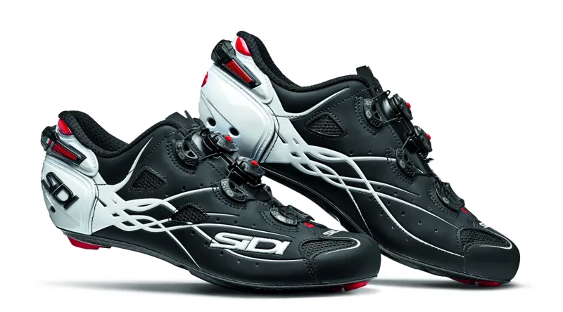 SIDI Shot Carbon Road Cycling Shoes Matt Black Gloss White