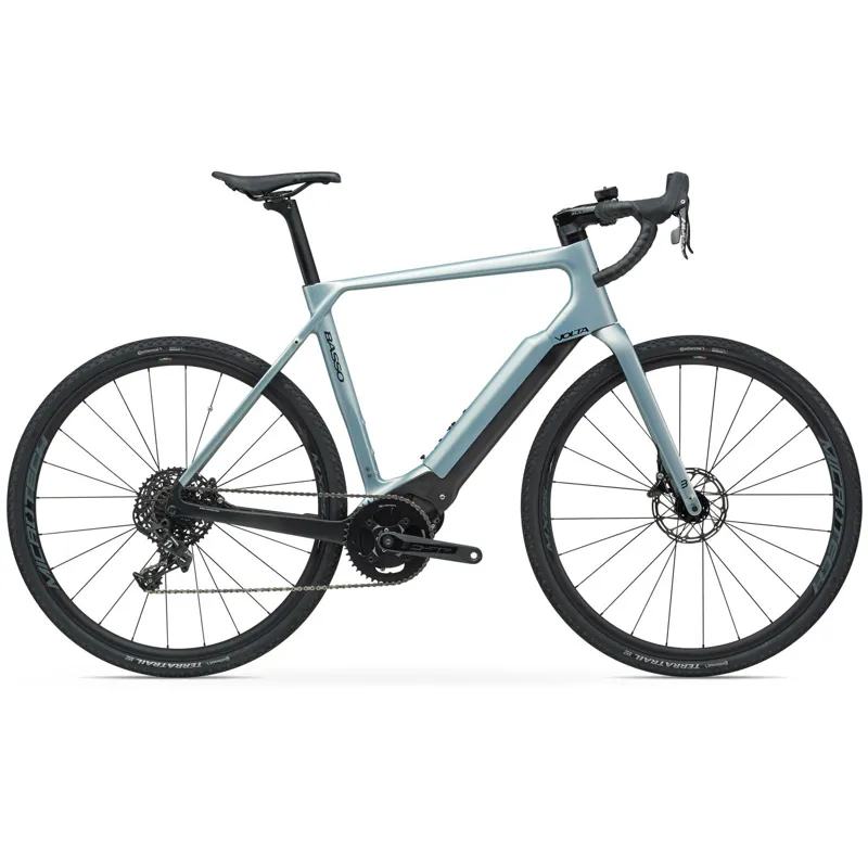 2021 Basso Volta Strada Disc Electric Road Bike : Apex 1x in Silver 