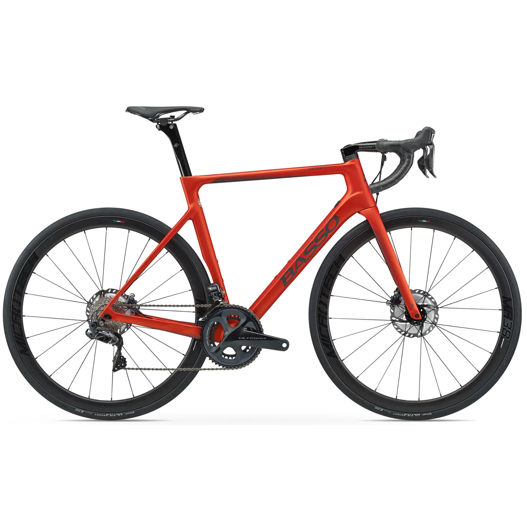 2021 Basso ASTRA Disc Carbon Road bike with Ultegra in Brick Red