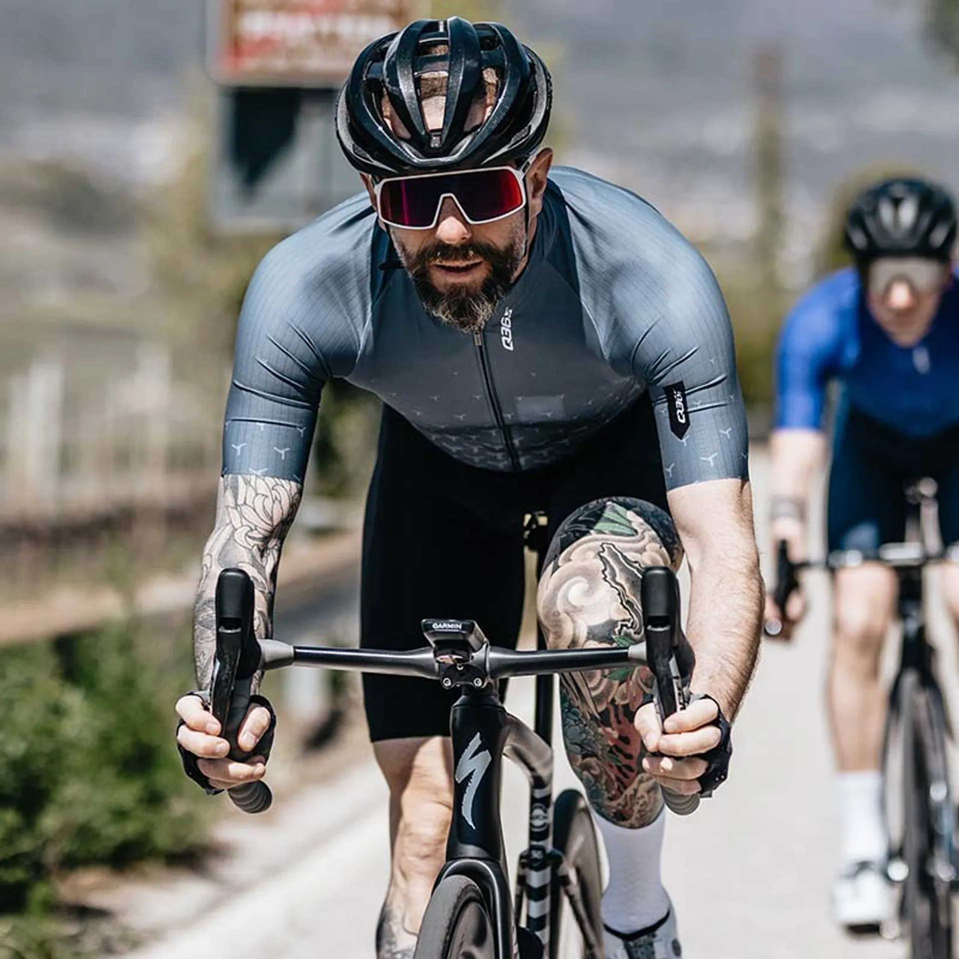 Q36.5 Mens Short Sleeve Cycling Jersey R2 Y BLACK