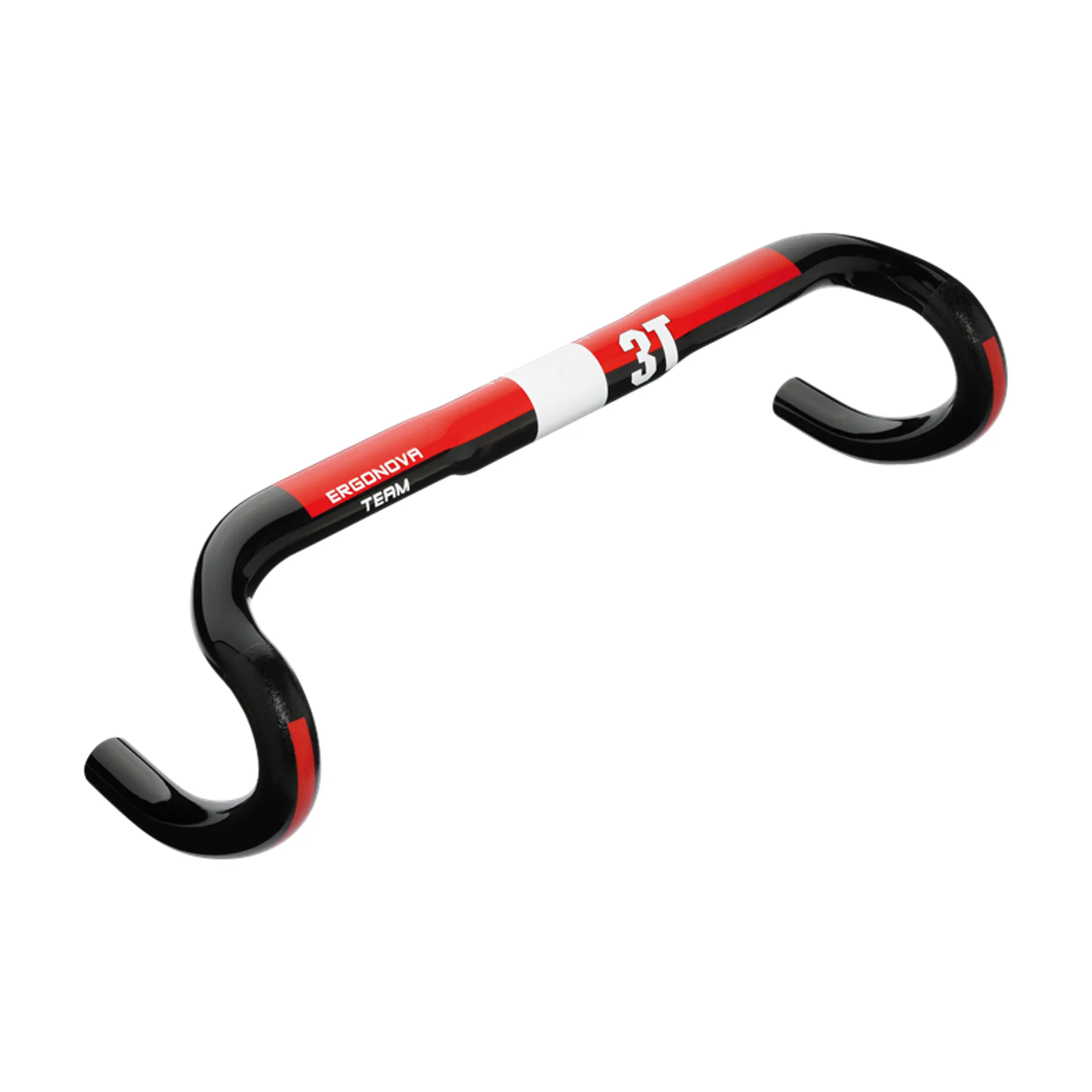 3T Ergonova TEAM Carbon Handlebar Black Red