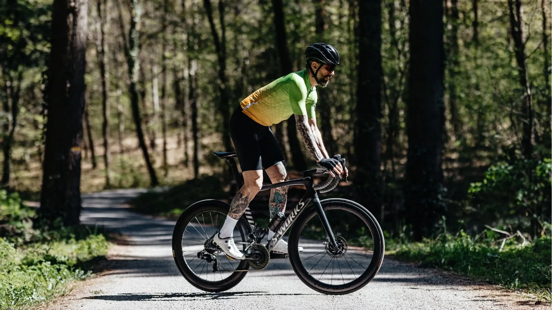 Q36.5 Mens Short Sleeve Cycling Jersey R2 Y PAPAYA