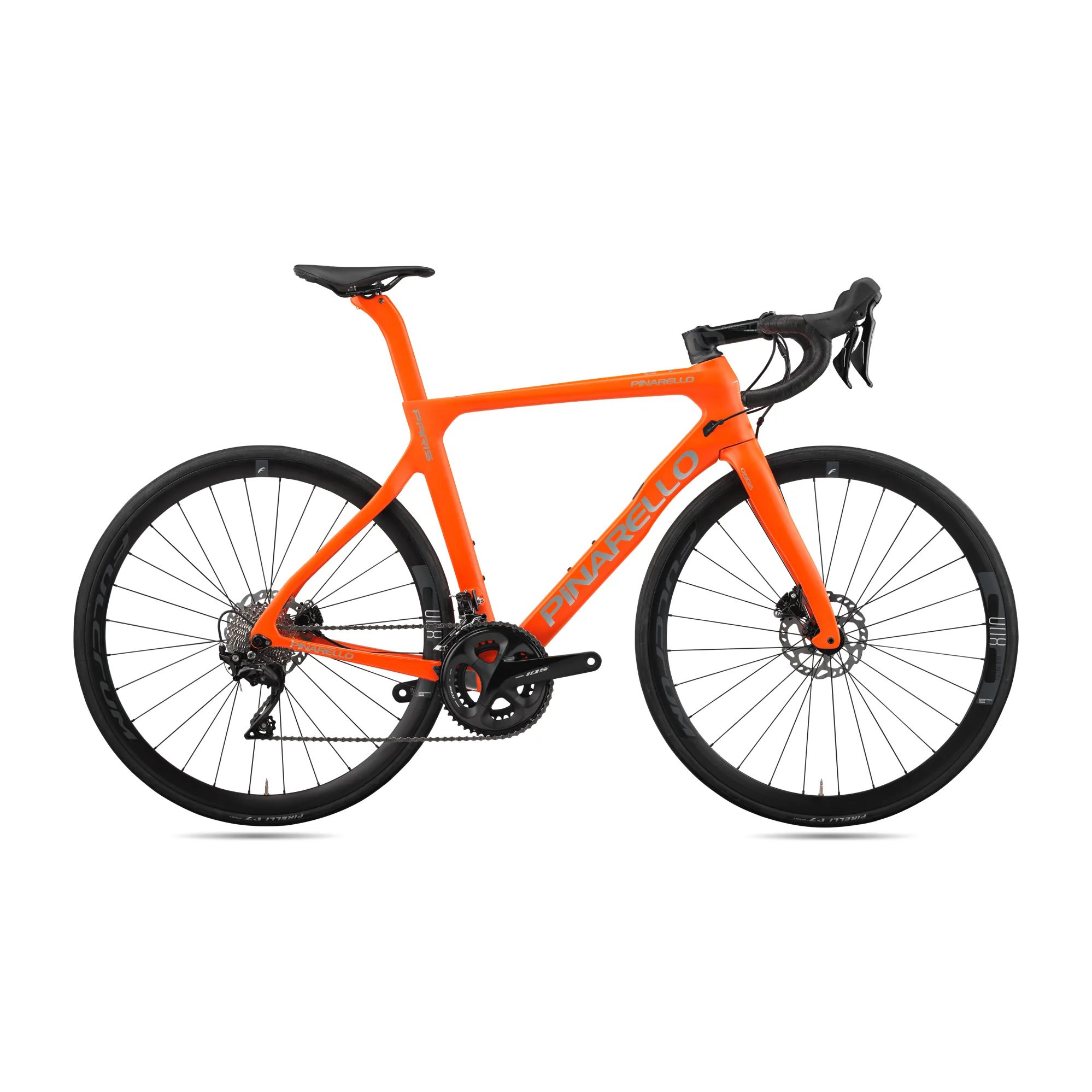 2022 Pinarello PARIS DISC Carbon Road Bike with ULTEGRA in ORANGE
