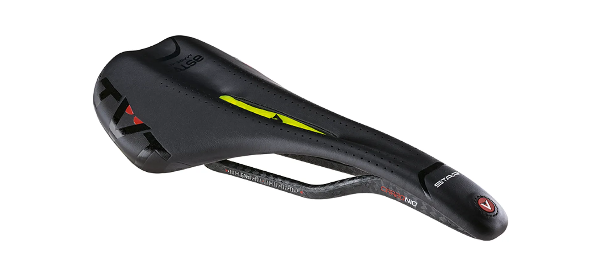 Astute STARLITE VT 135mm Wide Cut-out Saddle with Carbon Rail