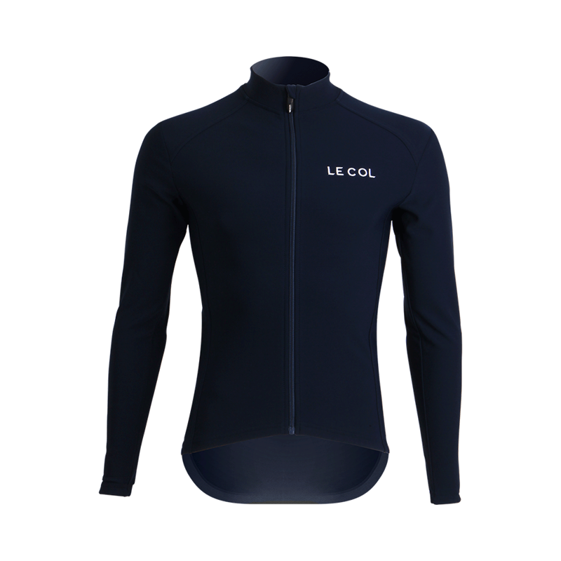 Le Col PRO Aqua Zero Thermal Long Sleeve Cycling Jersey in Navy Blue-1