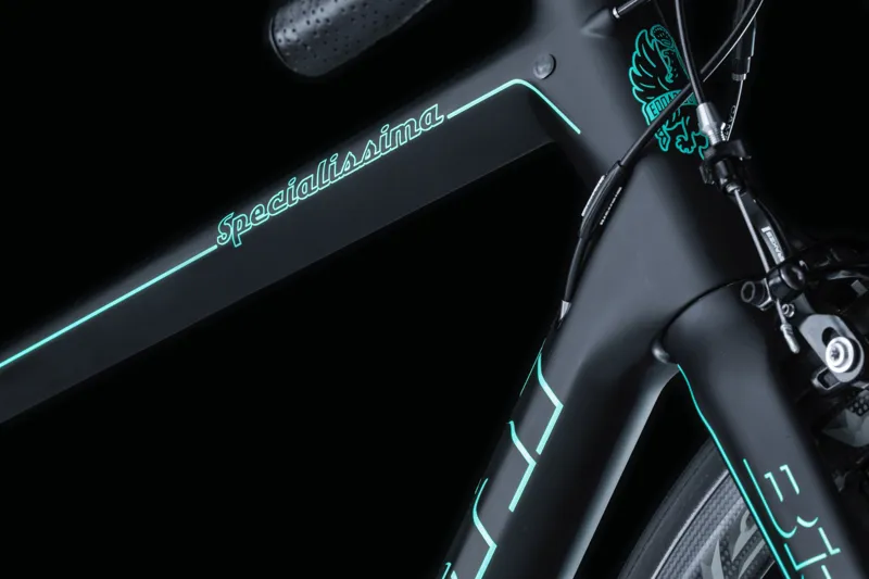 Bianchi Specialissima CV Carbon Road Bike FRAME in Black / Celeste 1E-3