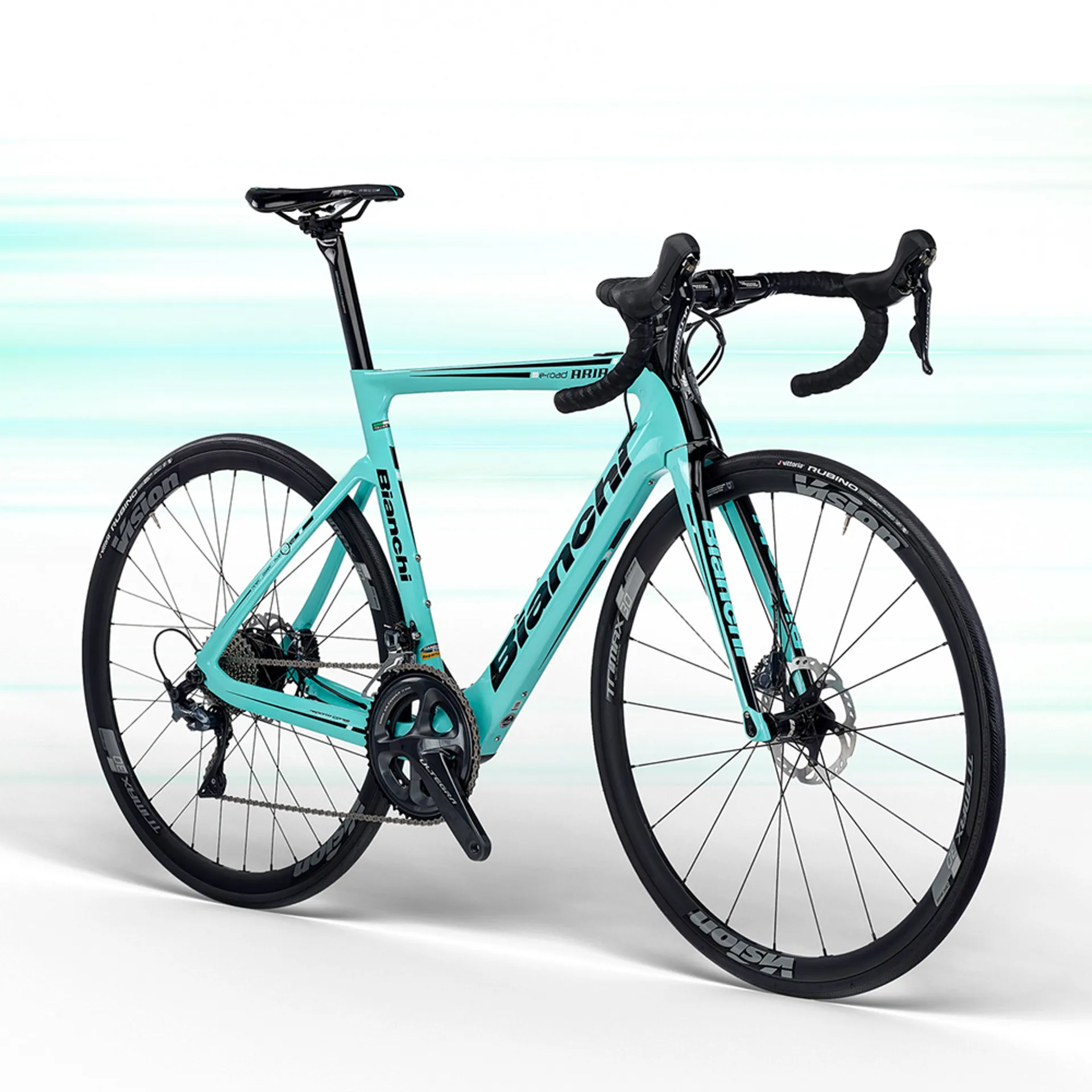 Bianchi Aria E Road Electric Road Bike Ultegra Gloss Celeste