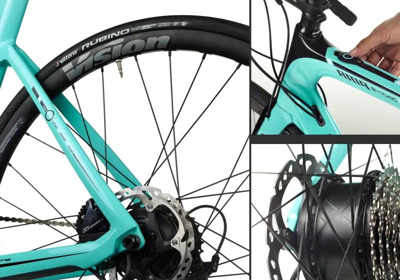 Bianchi Aria E-Road Electric Road Bike : Ultegra : Gloss Celeste-6