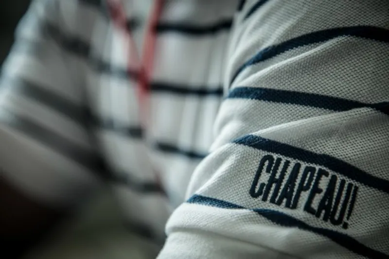 Chapeau CAFE Jersey (BLUE / WHITE)-3