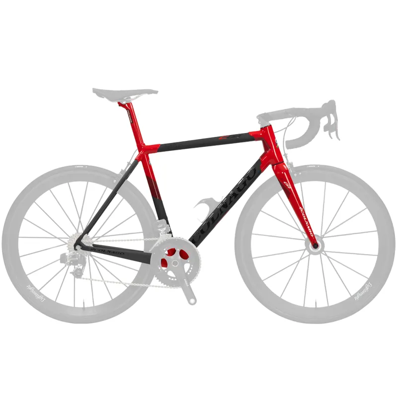 Colnago C64 DISC FRAME : SEMI INTEGRATED : Sloping Geometry: Black/Red-1