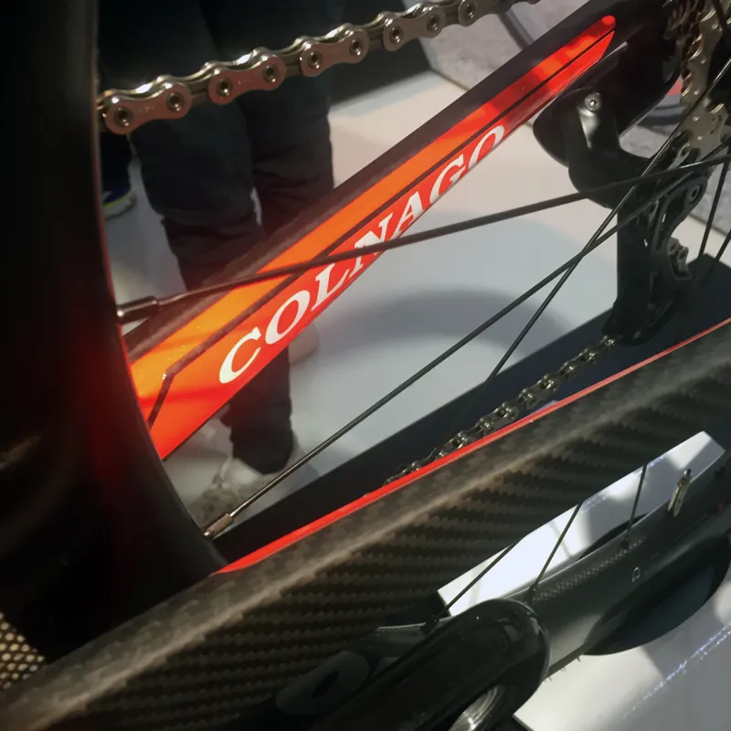Colnago C60 Italia Dual Routed Frameset : Gloss Orange / Carbon : PLOR-2