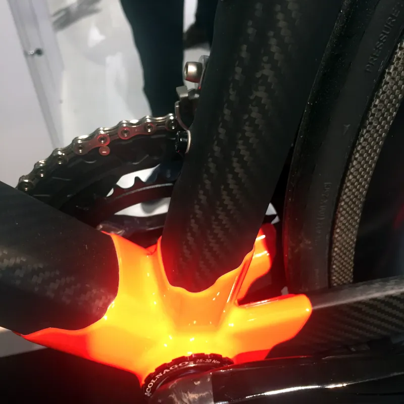 Colnago C60 Italia Dual Routed Frameset : Gloss Orange / Carbon : PLOR-1