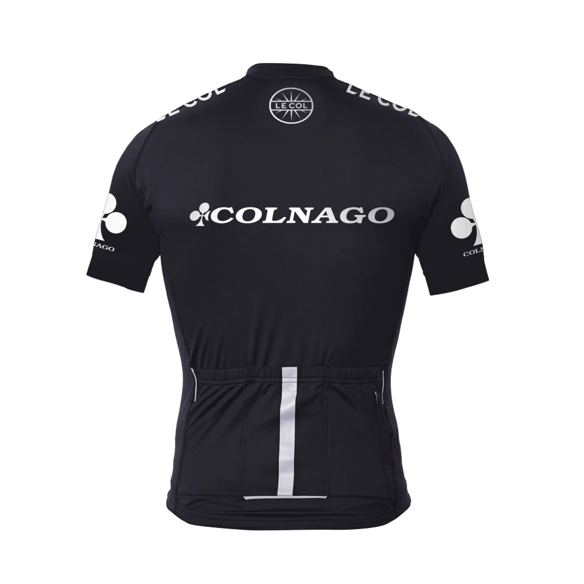 Colnago x Le Col Mens Short Sleeve Cycling Jersey Black White