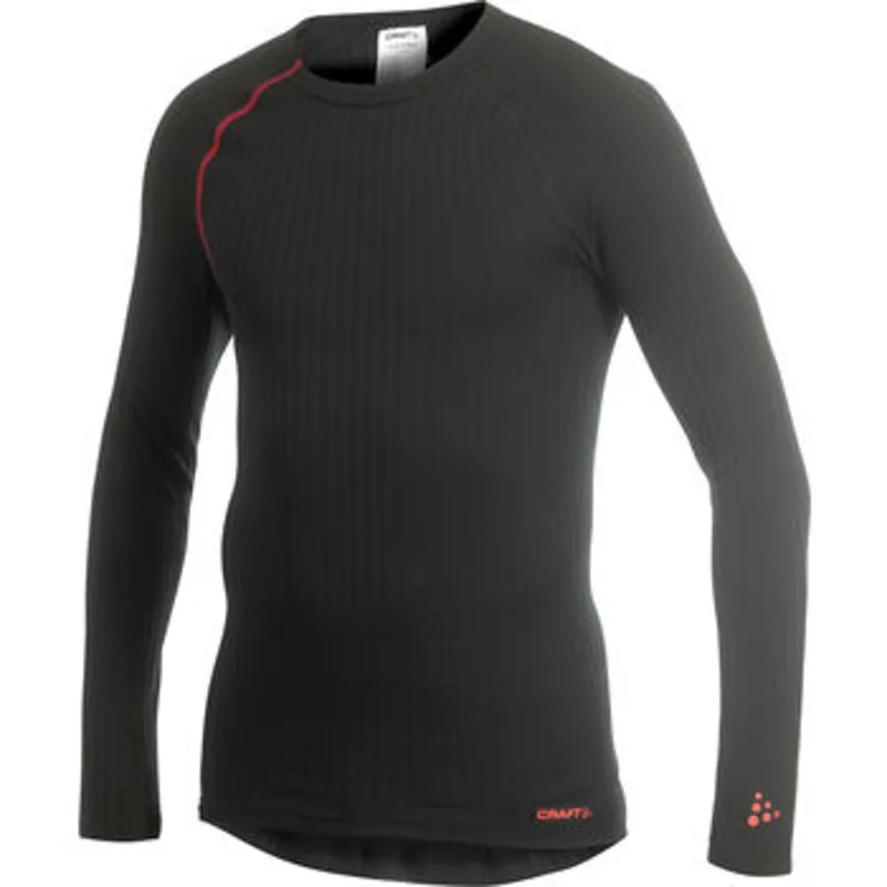 Craft ACTIVE Extreme Long Sleeve Base Layer (Round Neck) Black/Lava