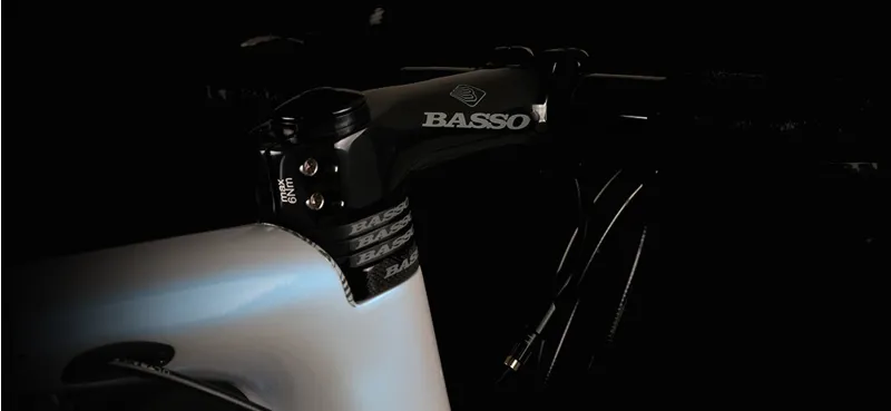 2021 Basso DIAMANTE RIM BRAKE Carbon Road Bike Frameset in Opal White-6