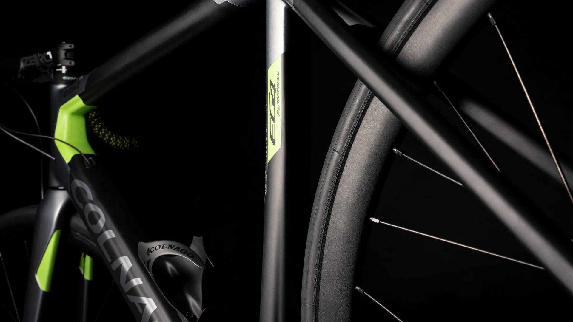 Colnago E64 ULTEGRA Di2 Disc Electric Road Bike in Black Grey Green