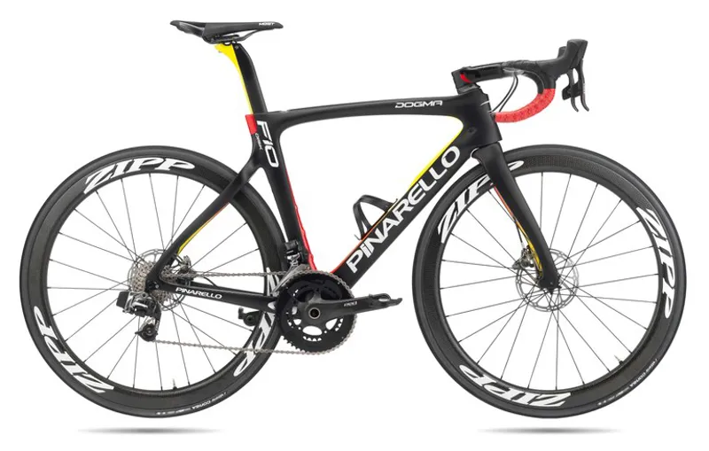 Pinarello Dogma F10 DISC Road FRAMESET 211 Ambra Black Red Yellow