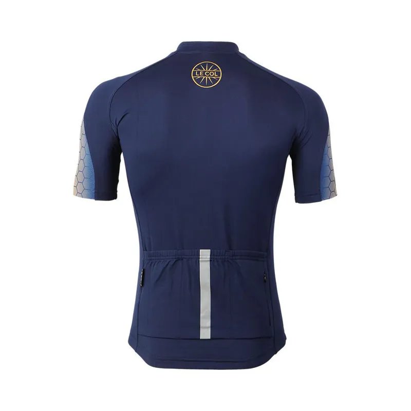 Le Col HC Short Sleeve Jersey : Navy / Gold Hexagon-2