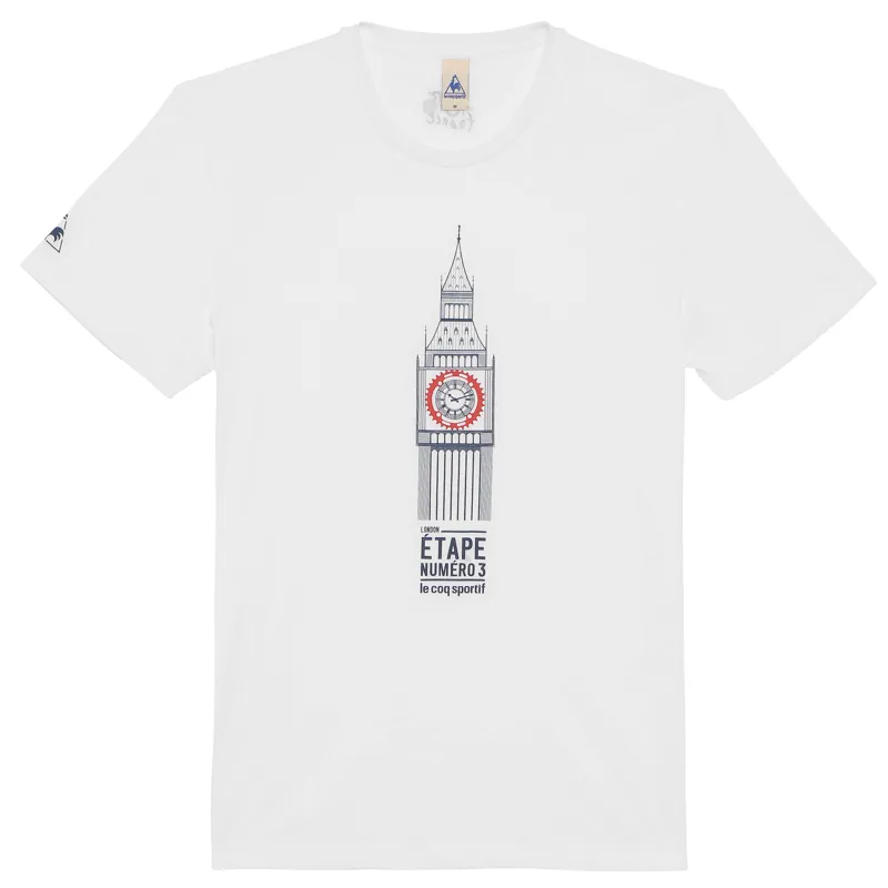 Le Coq Sportif TDF T-Shirt : Etape Numero 3 : White