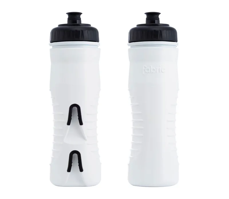 Fabric INSULATED Cageless Bottle : White / Black