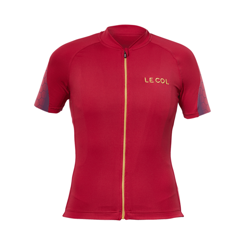 Le Col HC Womens Short Sleeve Jersey : Red Hexagon