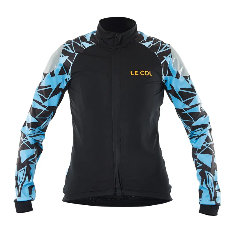 Le Col PRO Womens Thermal Cycling Jacket : Black / Blue Battleship