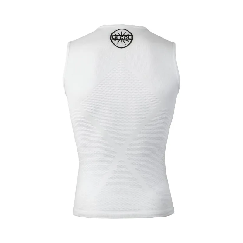 Le Col PRO Mesh Sleeveless Base Layer : White-1