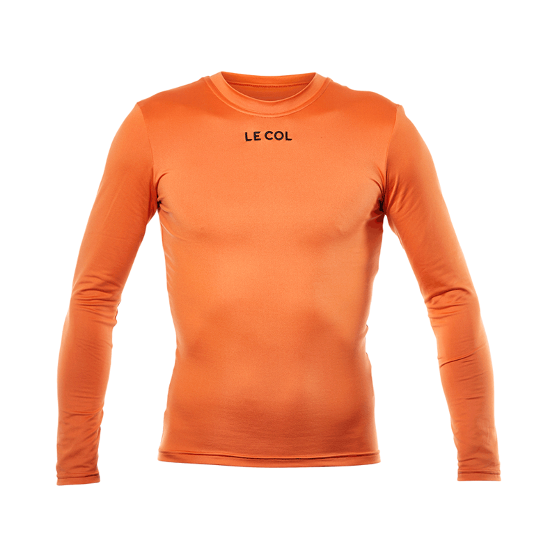 Le Col Long Sleeve Thermal Undervest Base Layer : Orange