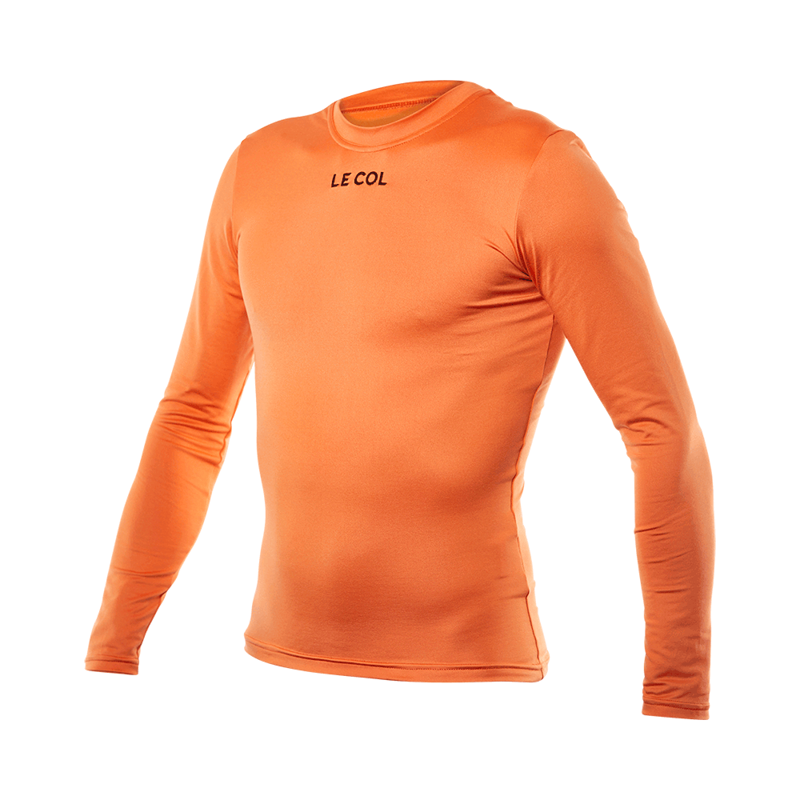 Le Col Long Sleeve Thermal Undervest Base Layer : Orange-1