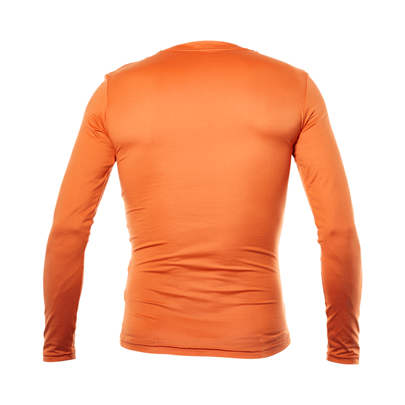 Le Col Long Sleeve Thermal Undervest Base Layer : Orange-2