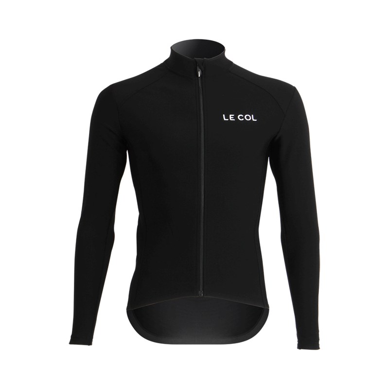 Le Col PRO Aqua Zero Thermal Long Sleeve Cycling Jersey in Black-1