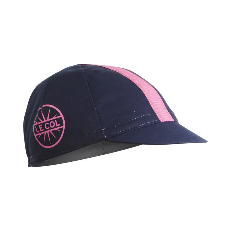 Le Col Cotton Cycling Cap Navy Blue Pink