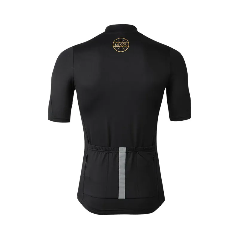 Le Col Hors Categorie Mens Short Sleeve Cycling Jersey Black Gold