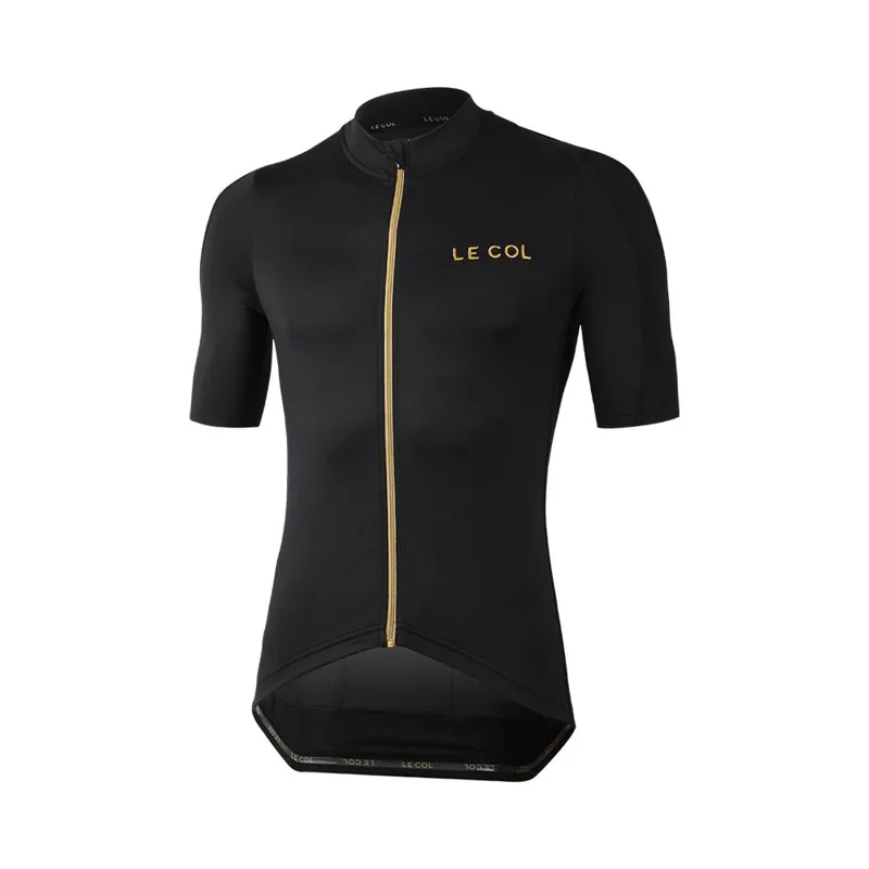 Le Col Hors Categorie Mens Short Sleeve Cycling Jersey : Black / Gold