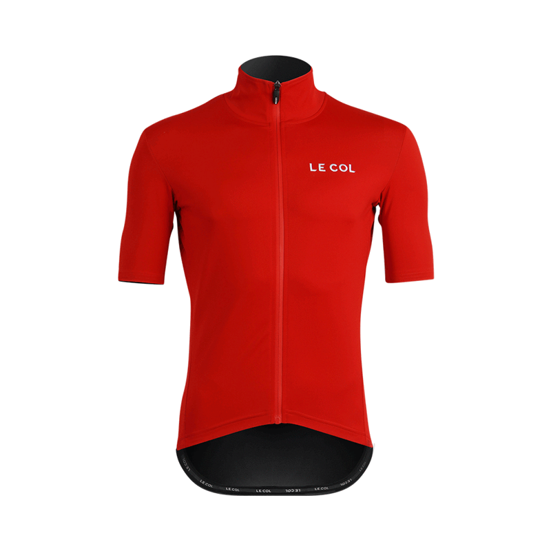 Le Col Therma Jersey : Short Sleeve WindTex Cycling Jersey : RED-1