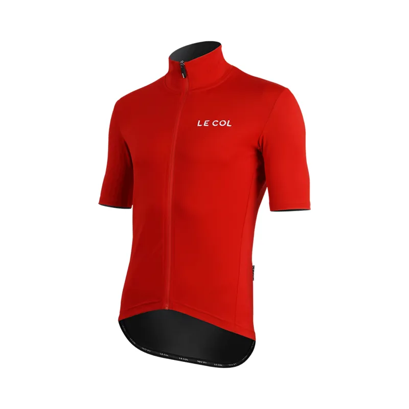 Le Col Therma Jersey : Short Sleeve WindTex Cycling Jersey : RED