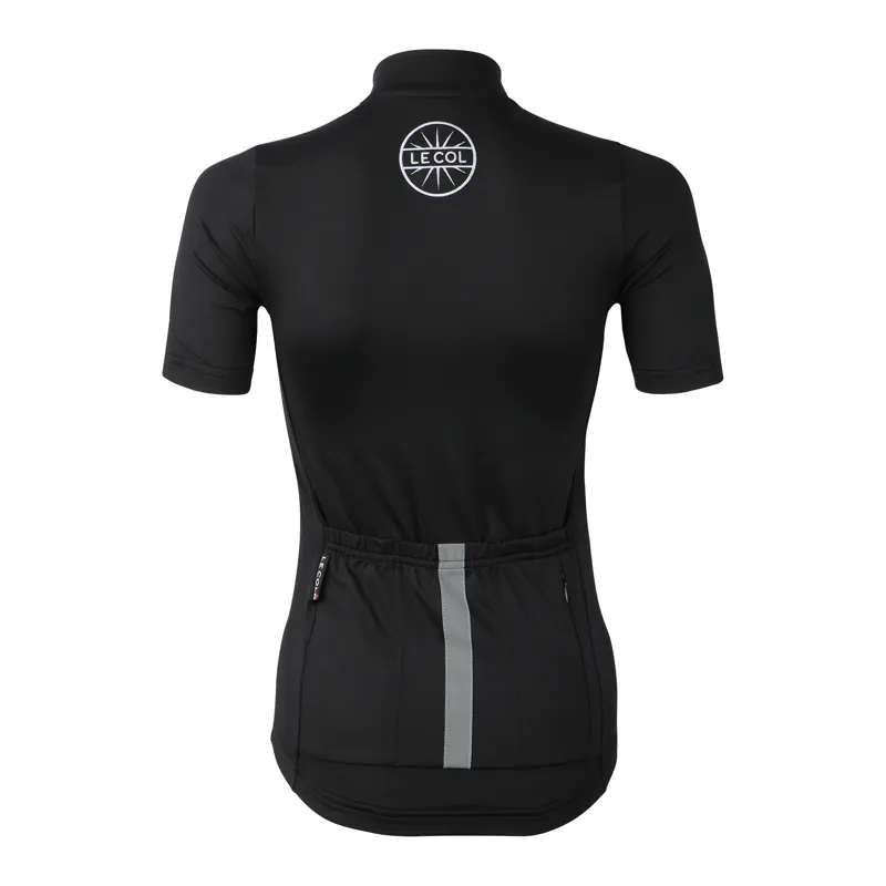 Le Col Womens PRO Short Sleeve Cycling Jersey : Black-2