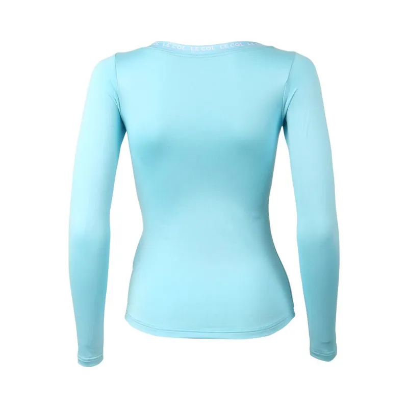 Le Col WOMENS Long Sleeve THERMAL Undervest Base Layer : ICE BLUE-2