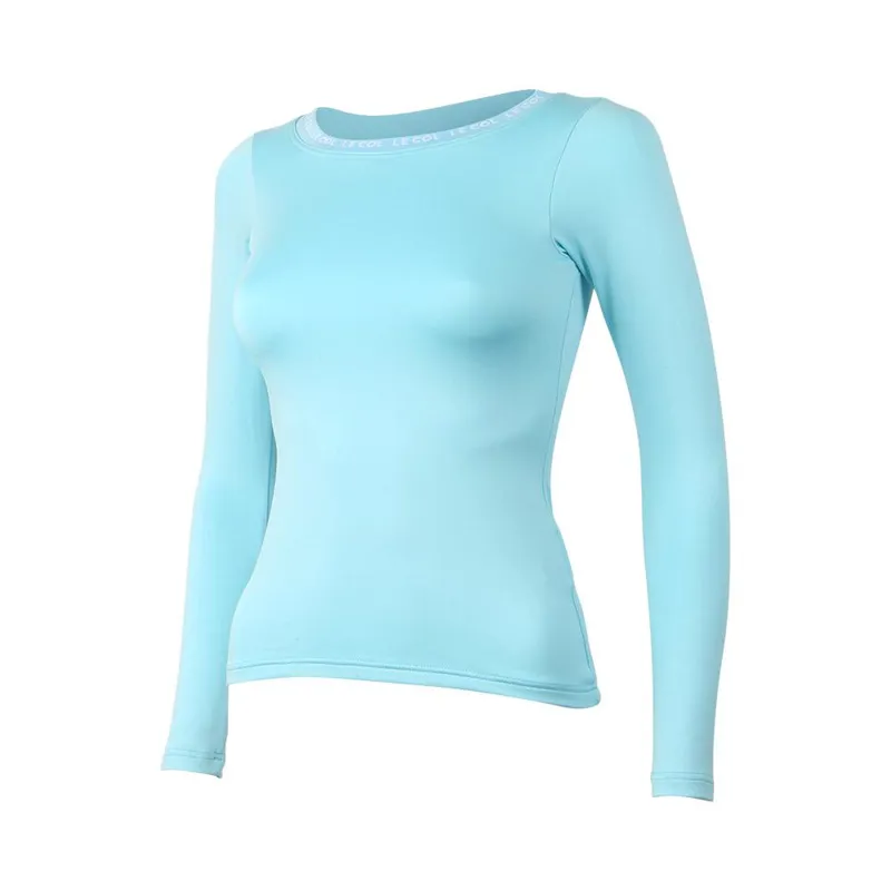 Le Col WOMENS Long Sleeve THERMAL Undervest Base Layer : ICE BLUE-1
