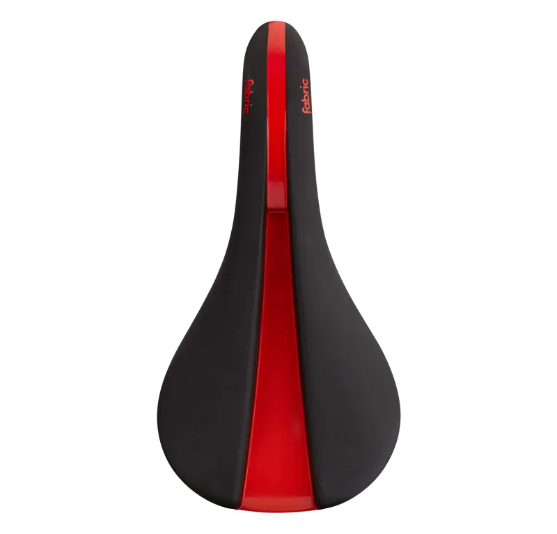 Fabric LINE WIDE Shallow Saddle : ELITE : 142mm : Black / Red-1