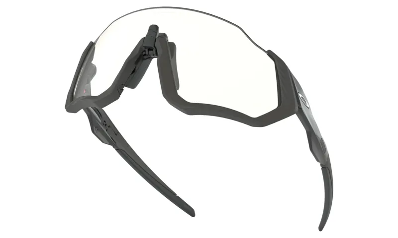 Oakley Flight Jacket in Steel Grey with Clear PHOTOCHROMIC Lens