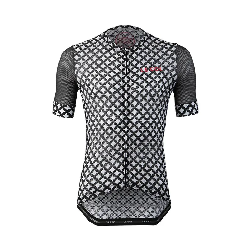 Le Col PRO AIR Short Sleeve Cycling Jersey : Mesh Black / White-1