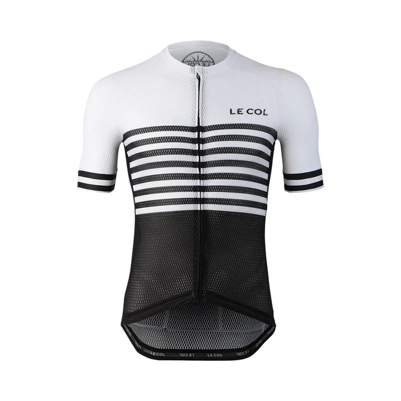Le Col PRO AIR DISCOVERY Short Sleeve Cycling Jersey : Black / White-1