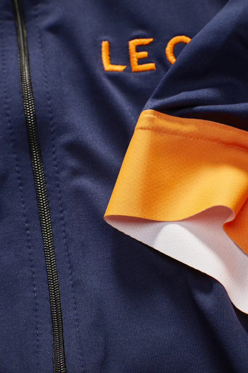 Le Col PRO Mens Short Sleeve Cycling Jersey : Navy / Orange-4