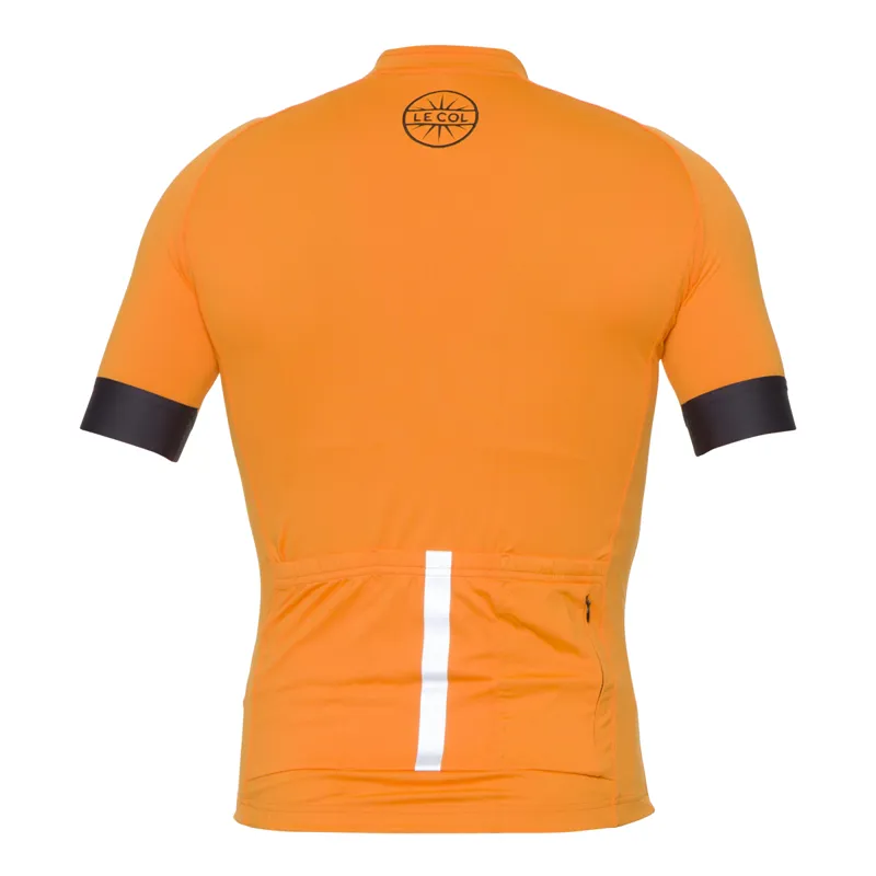 Le Col PRO Mens Short Sleeve Cycling Jersey : Orange / Black-2