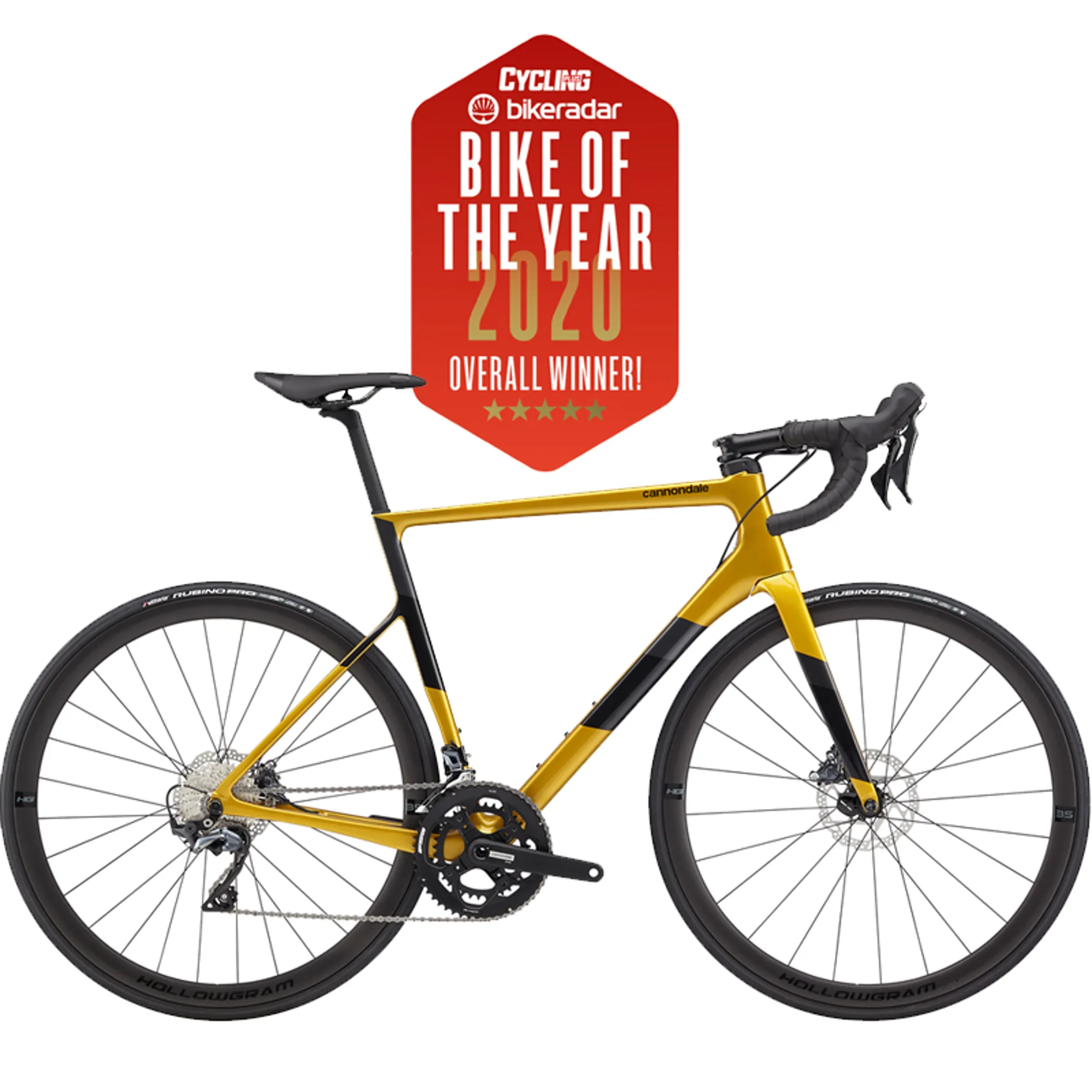 2020 Cannondale SuperSix EVO Carbon DISC ULTEGRA Road Bike: Goldfinger