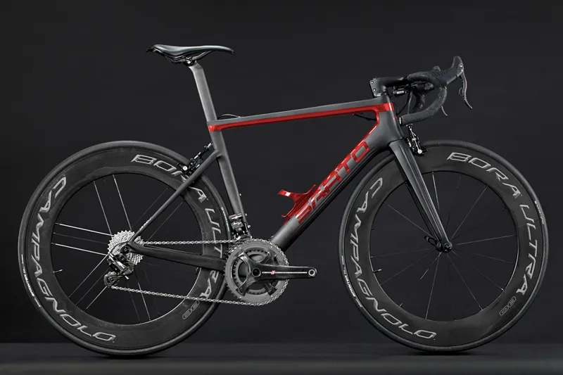 Sarto LAMPO Carbon Aero Road Bike FRAMESET Black Red Chrome